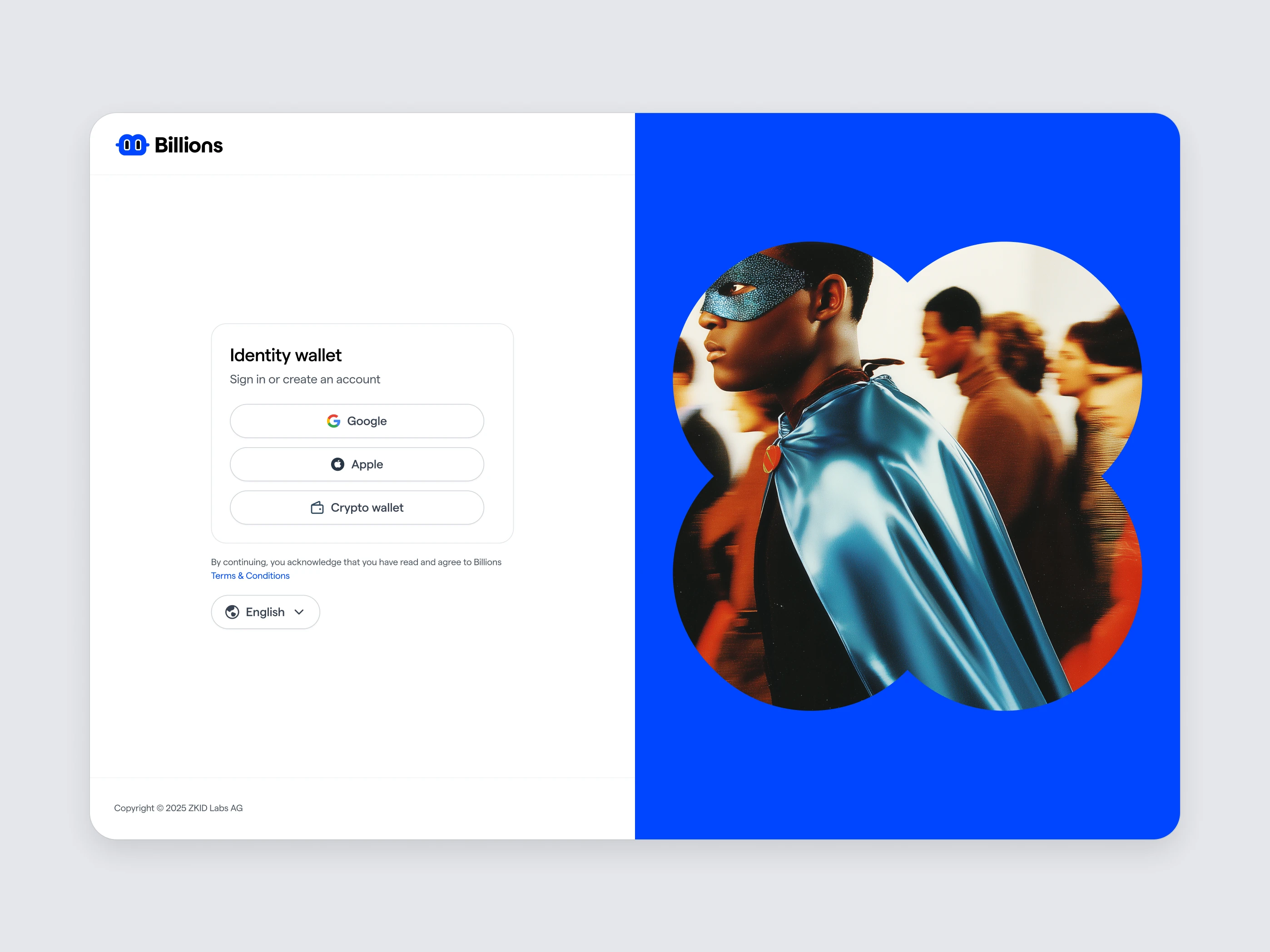 Billions Identity Wallet Onboarding