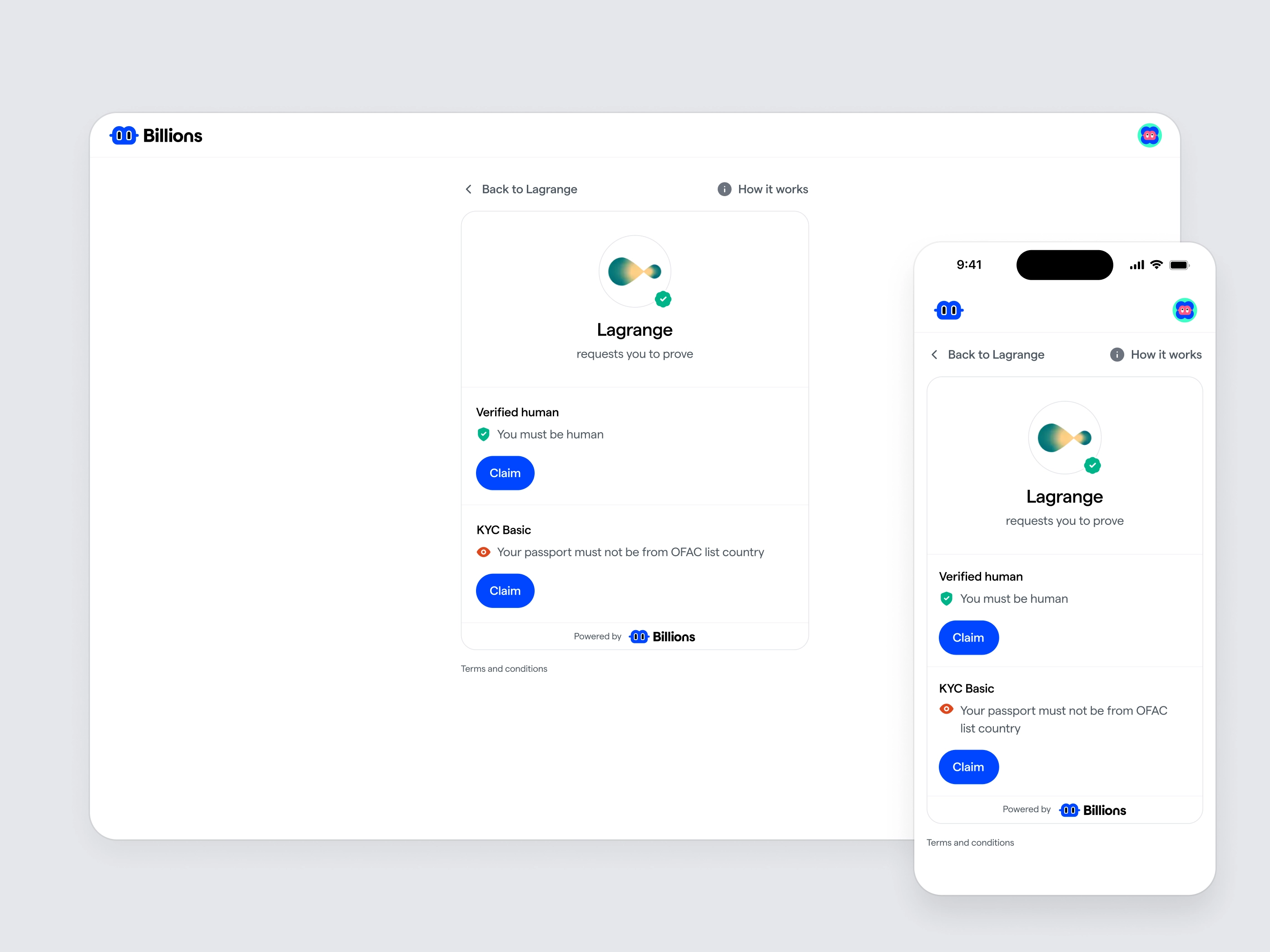 Billions Data Proof Request