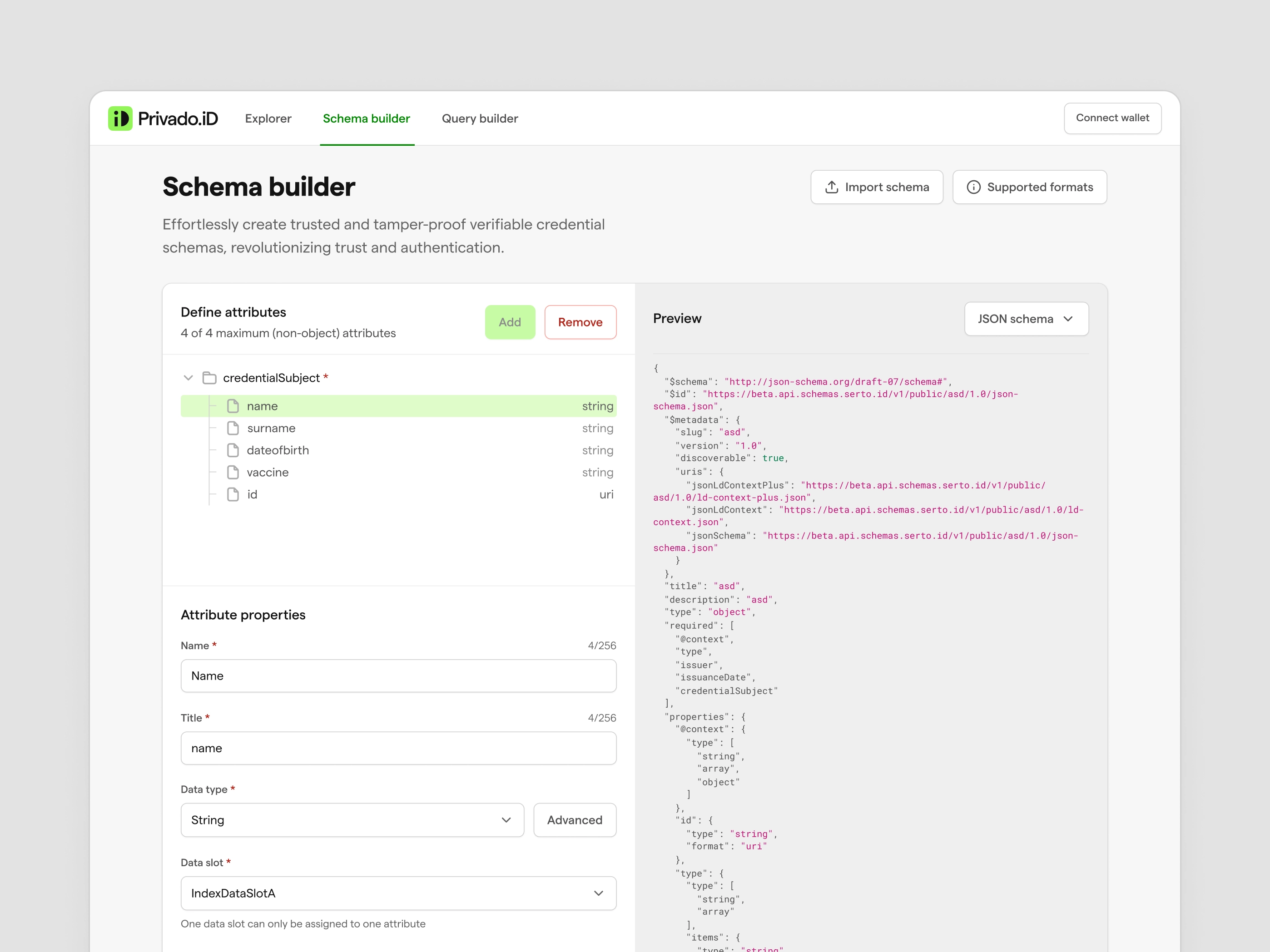Privado Schema Builder